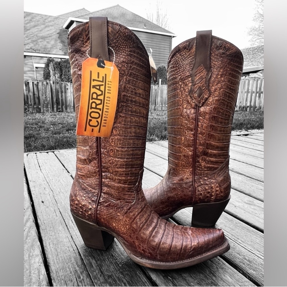 Corral Genuine Caiman Leather Boots C3997 MSRP: $1040 Size:7 NEW with tags & box
